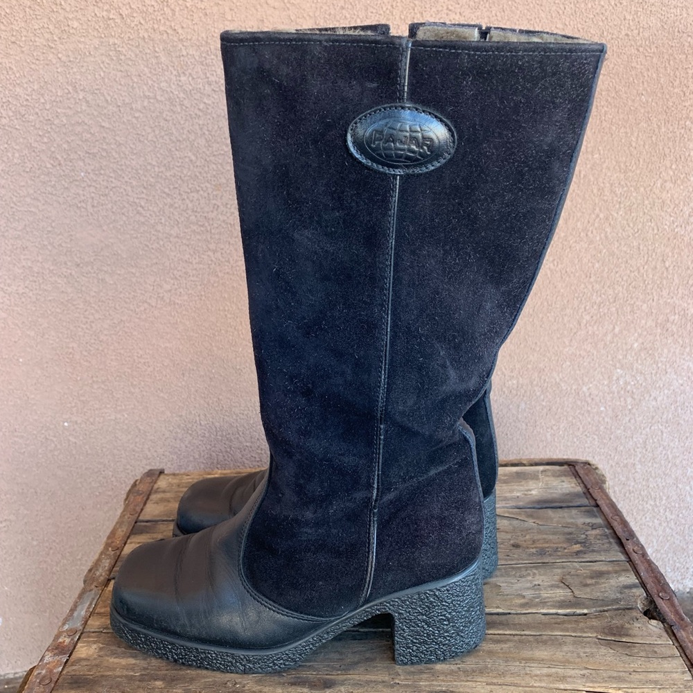 Pajar at Black Suede Genuine Shearling Boots